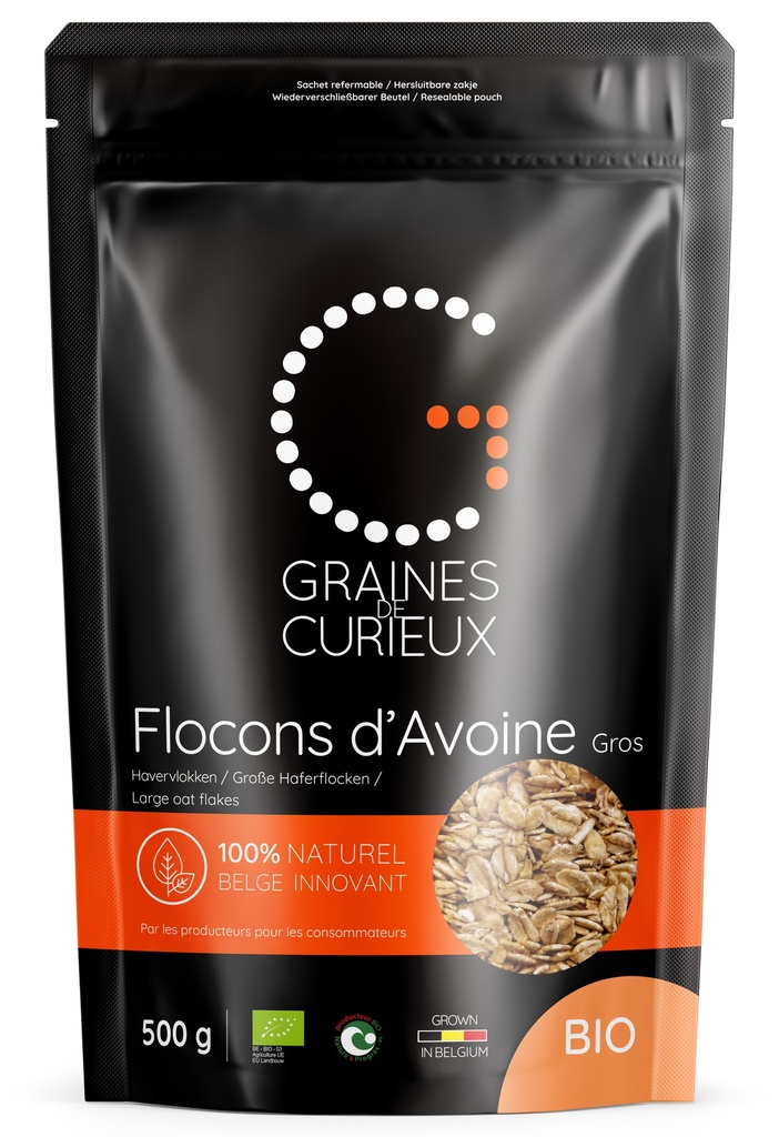 Sachet de 500 g de Gros Flocons d'avoine bio