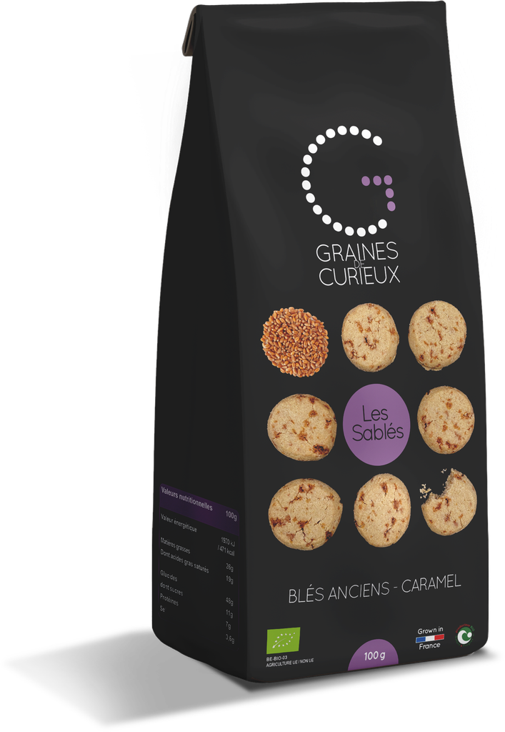 Old wheat shortbread with caramel 100g BIO