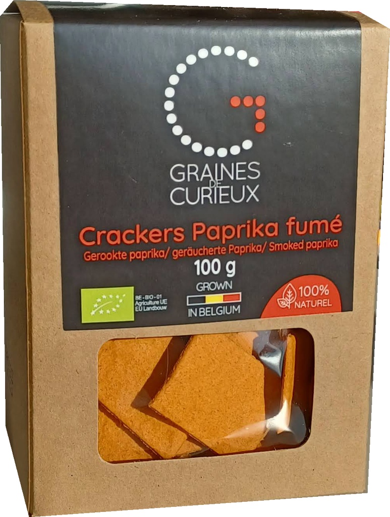 Crackers met gerookte paprika 100g BIO