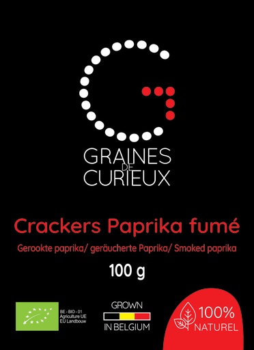 [GDCCRPF8X100G] Caisse de 8 x 100 g de Crackers Paprika Fumé BIO